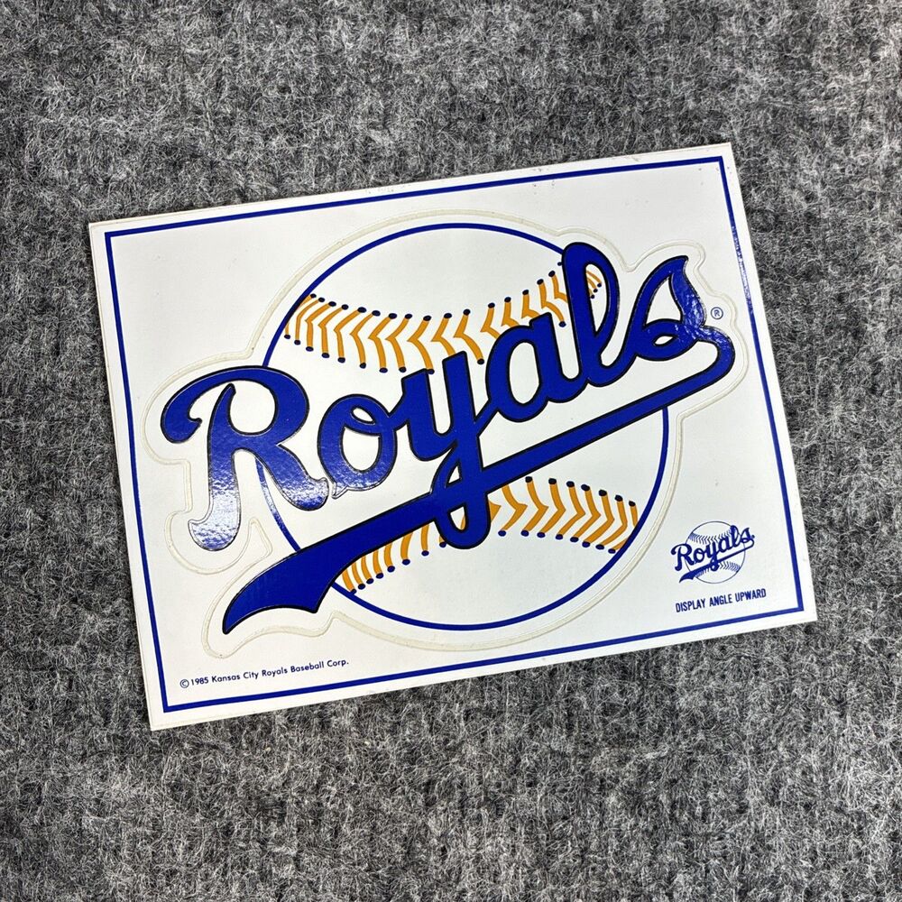 Vintage 1985 Kansas City Royals Baseball Decal NOS MLB Die Cut Logo